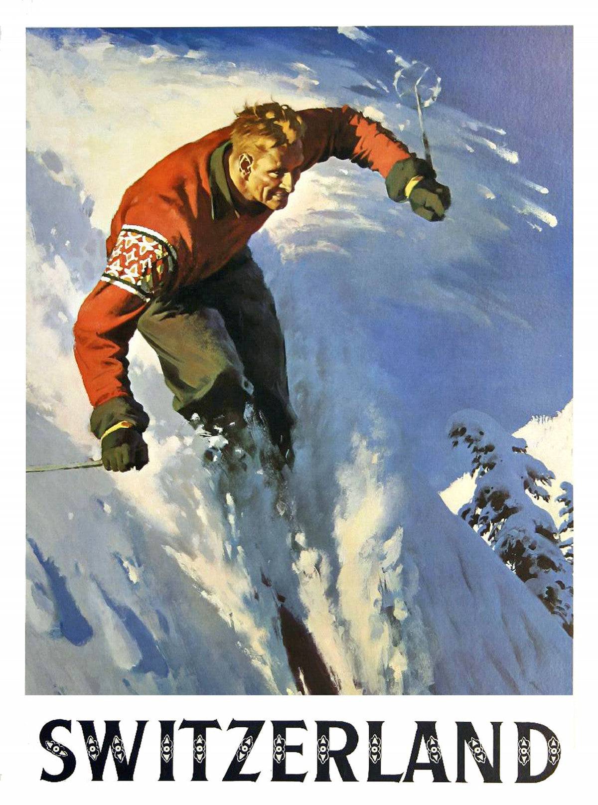 Man Skiing in Switzerland - Powderaddicts