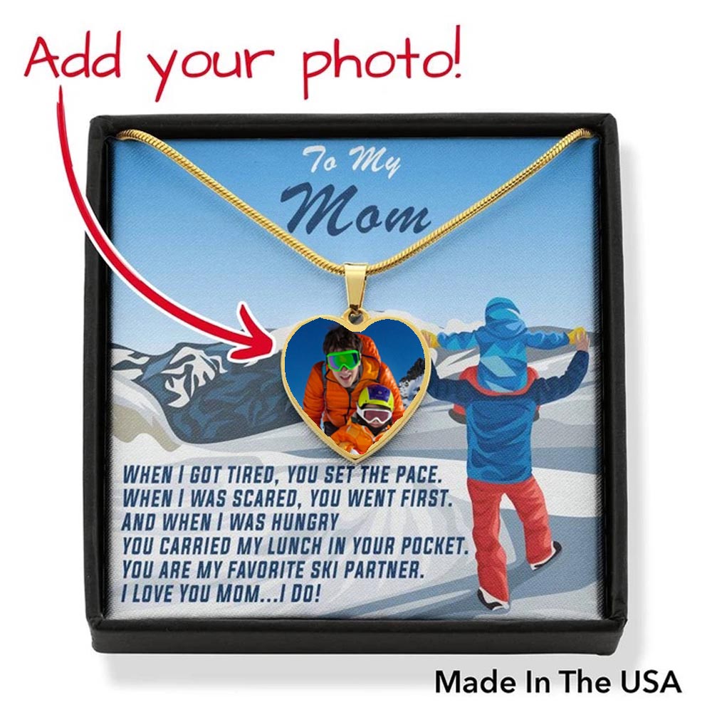 PERSONALIZED Photo Pendant for Mother's Day: When I Got Tired, You Set The Pace - Powderaddicts