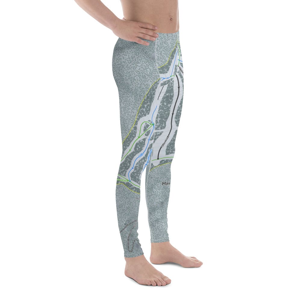 Maverick, Montana Ski Trail Map Men's Base Layer Bottom - Powderaddicts