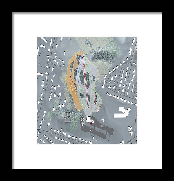 McIntyre Ski Trail Map - Framed Print - Powderaddicts