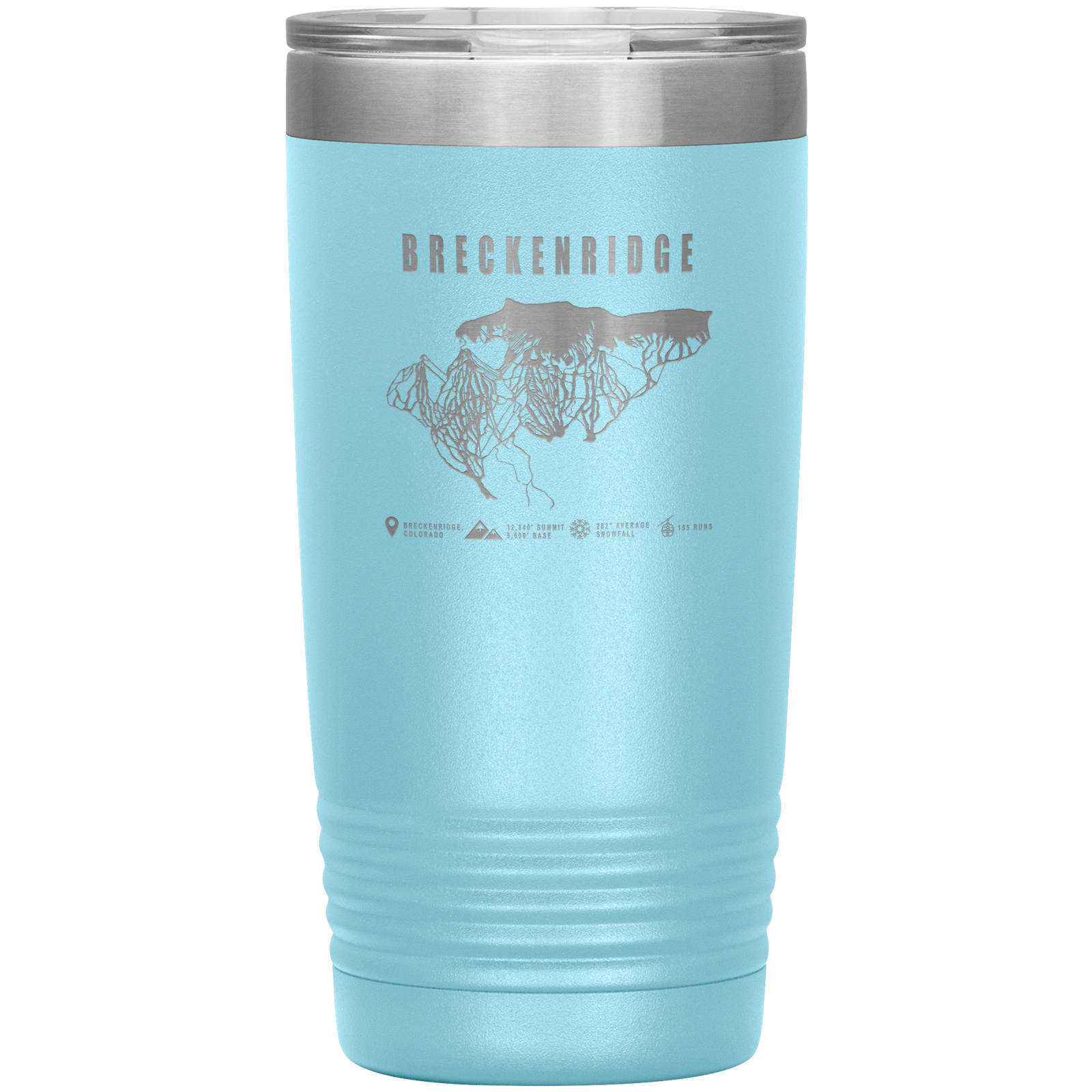 Breckenridge Colorado Ski Trail Map 20oz Tumbler - Powderaddicts