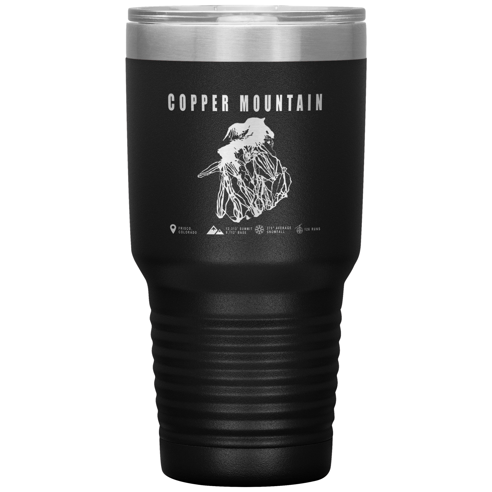 Copper Mountain Colorado Ski Trail Map 30oz Tumbler - Powderaddicts
