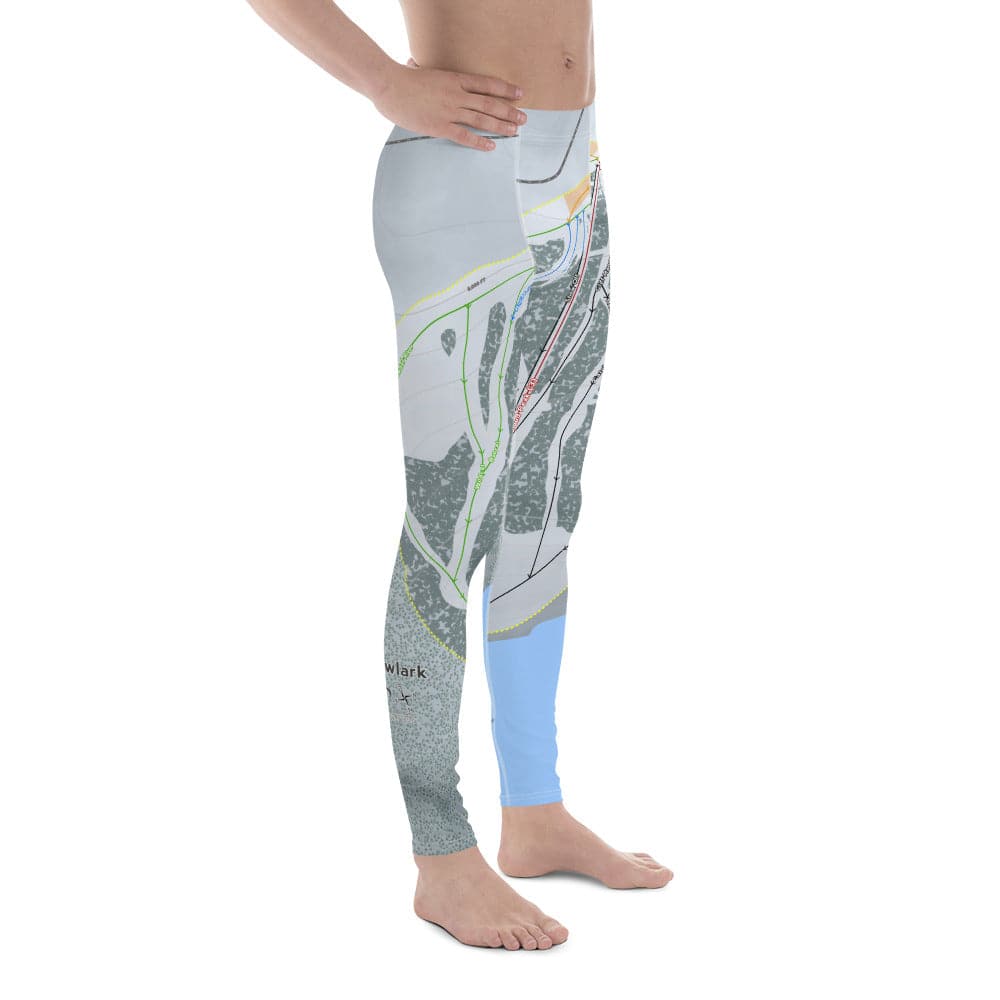 Meadowlark, Wyoming Ski Trail Map Men's Base Layer Bottom - Powderaddicts