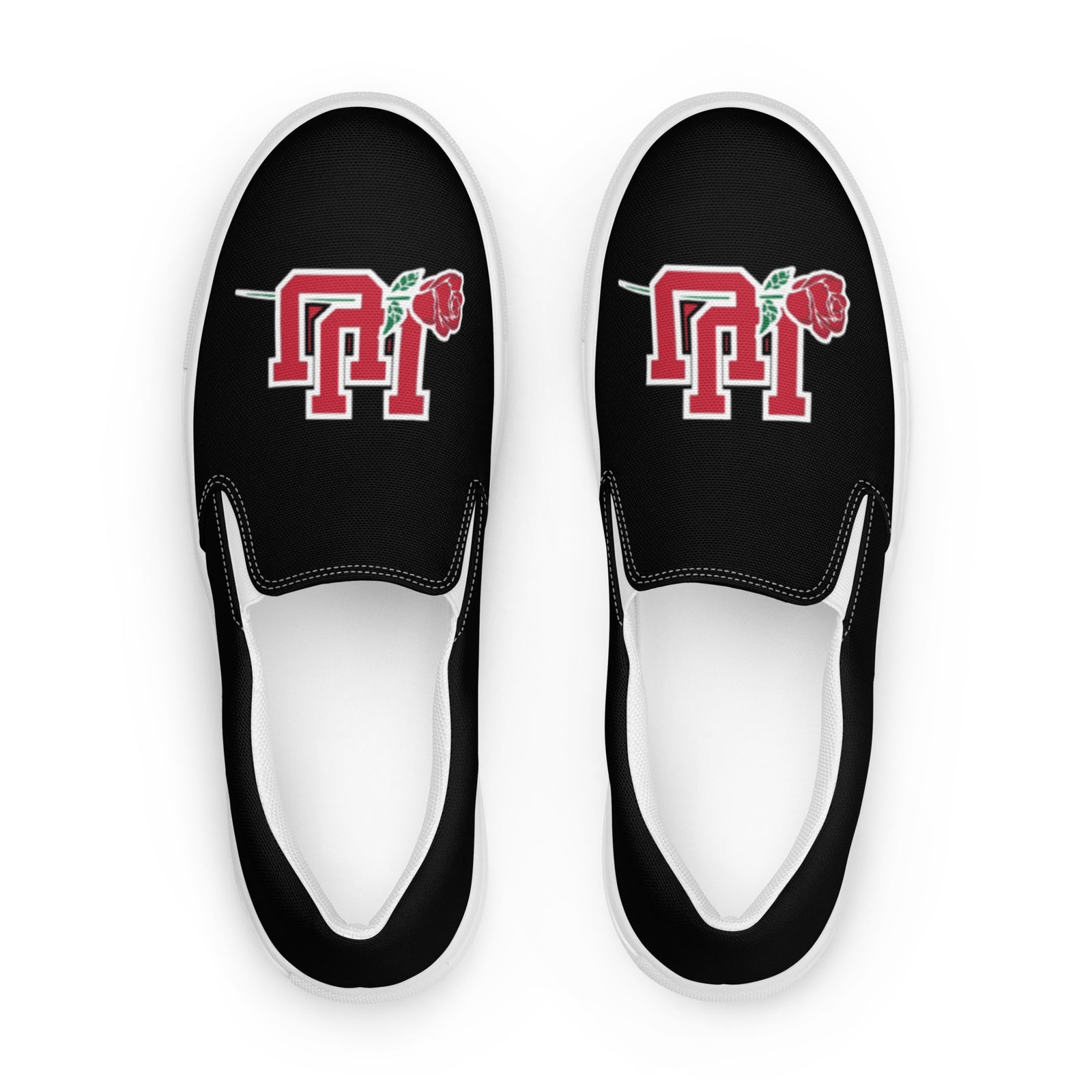 Utah Rose Bowl Black Men’s slip-on canvas shoes