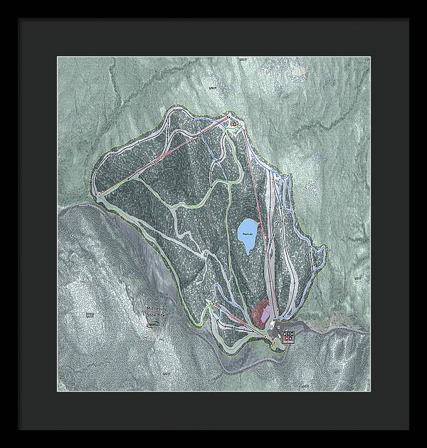 Middlebury Snow Bowl Ski Trail Map - Framed Print - Powderaddicts