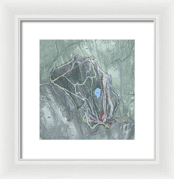 Middlebury Snow Bowl Ski Trail Map - Framed Print - Powderaddicts