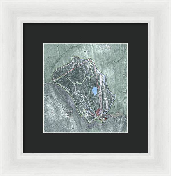 Middlebury Snow Bowl Ski Trail Map - Framed Print - Powderaddicts