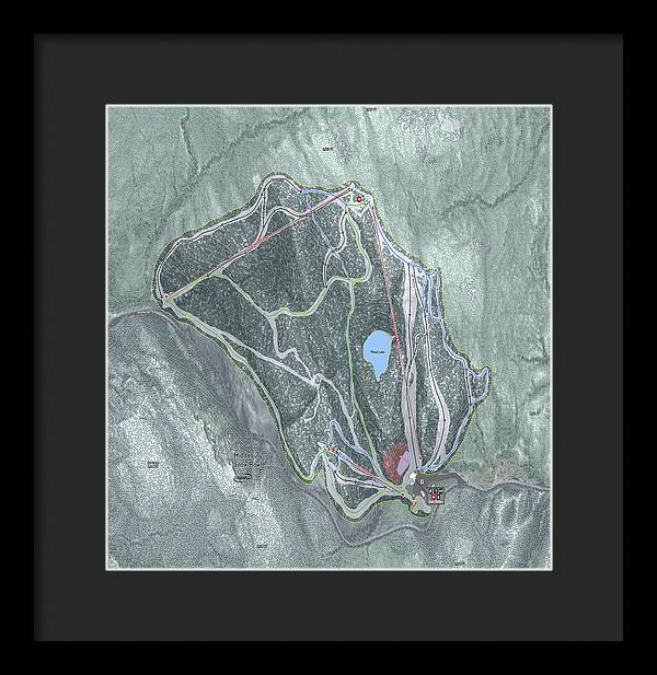 Middlebury Snow Bowl Ski Trail Map - Framed Print - Powderaddicts