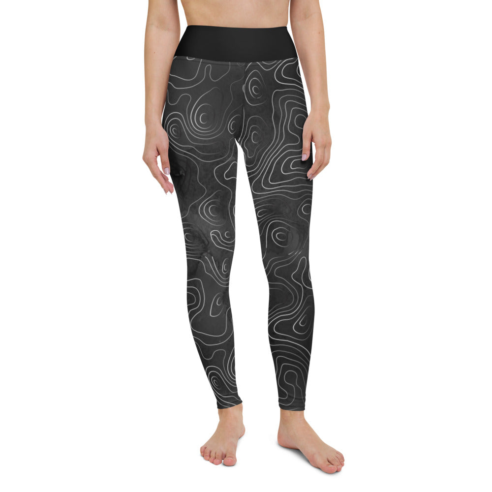 Topographic Yoga Leggings - Powderaddicts