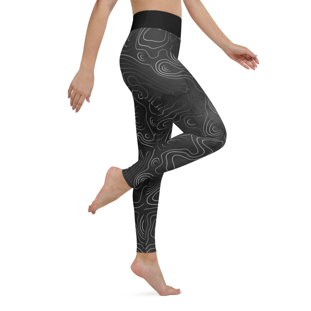 Topographic Yoga Leggings - Powderaddicts