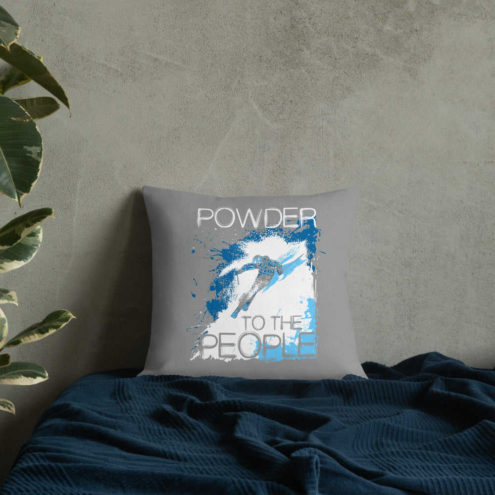 Powder To The People Grey Premium Pillow - Powderaddicts