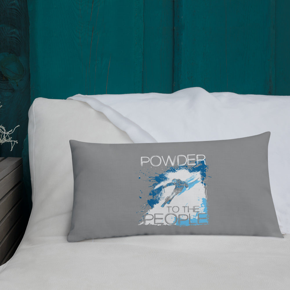 Powder To The People Grey Premium Pillow - Powderaddicts