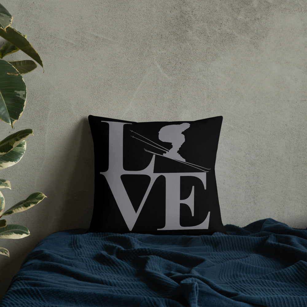 Love Ski Premium Pillow - Powderaddicts