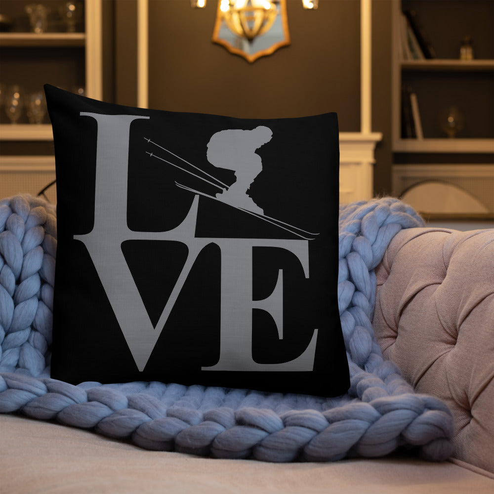 Love Ski Premium Pillow - Powderaddicts