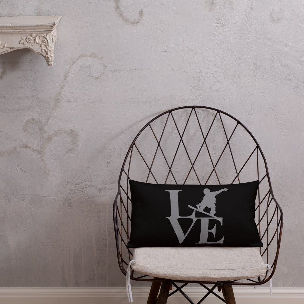 Love Snowboard Premium Pillow - Powderaddicts