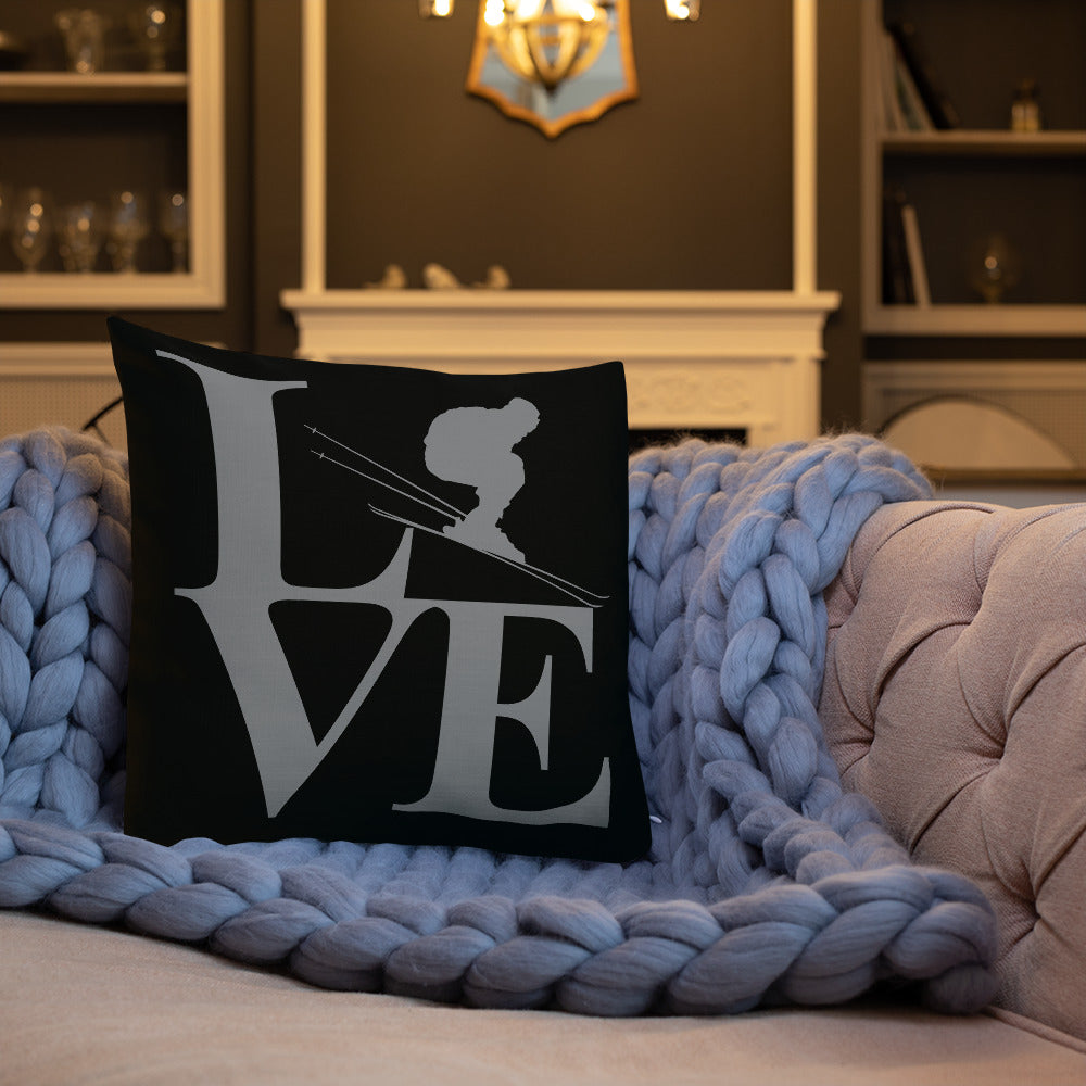 Love Ski Premium Pillow - Powderaddicts