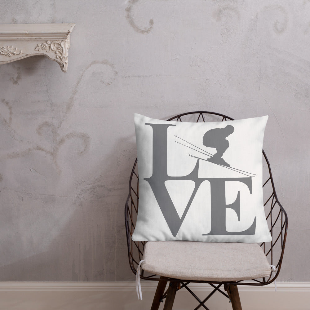 Love Ski Premium Pillow - Powderaddicts