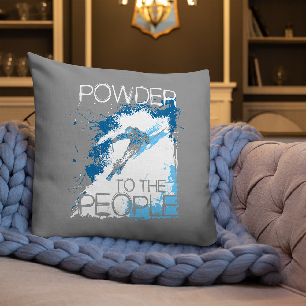 Powder To The People Grey Premium Pillow - Powderaddicts