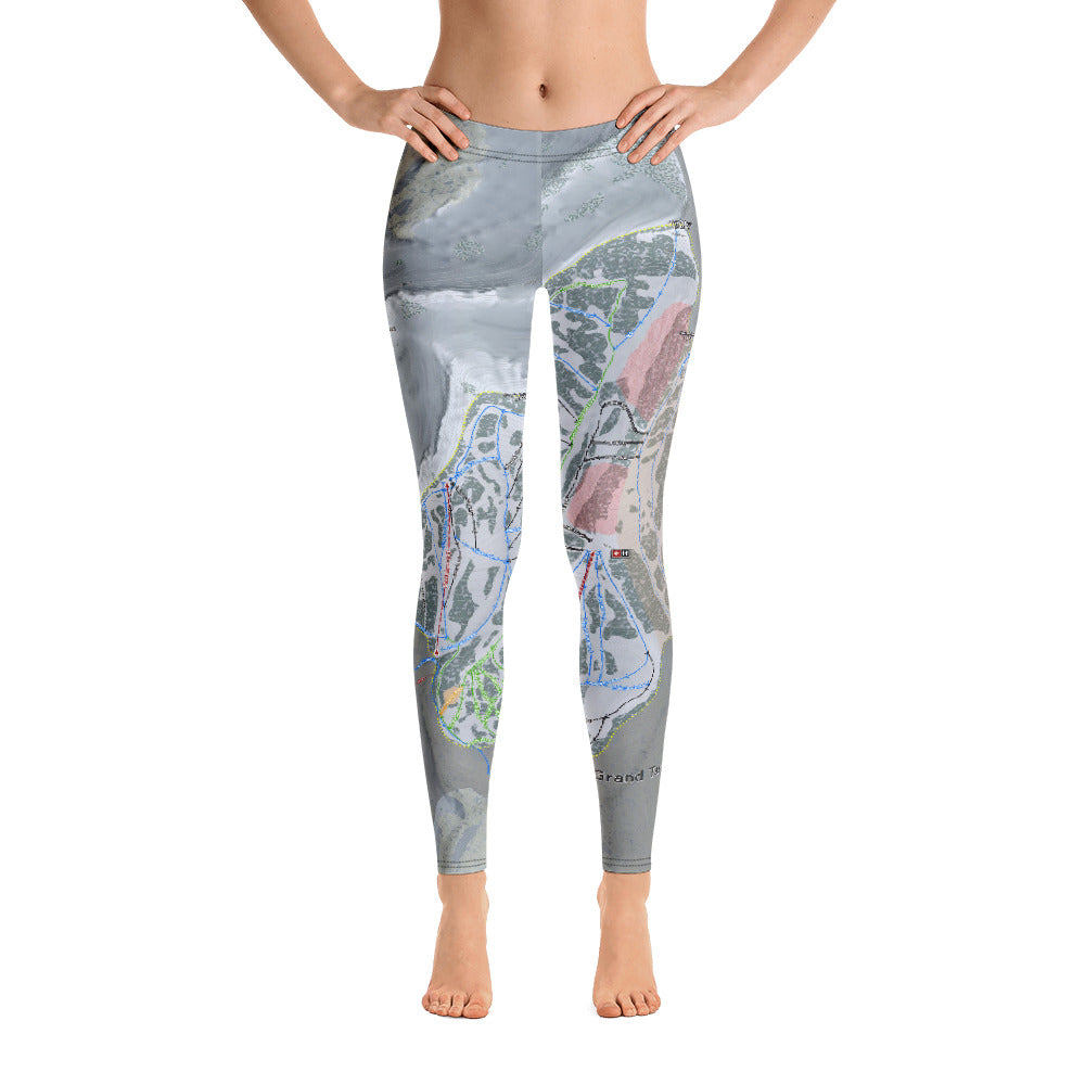 Grand Targhee, Wyoming Ski Trail Map - Leggings - Powderaddicts