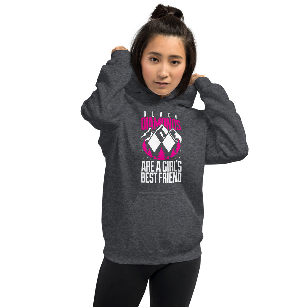 Black Diamonds Are A Girl's Best Friend Unisex Hoodie - Powderaddicts