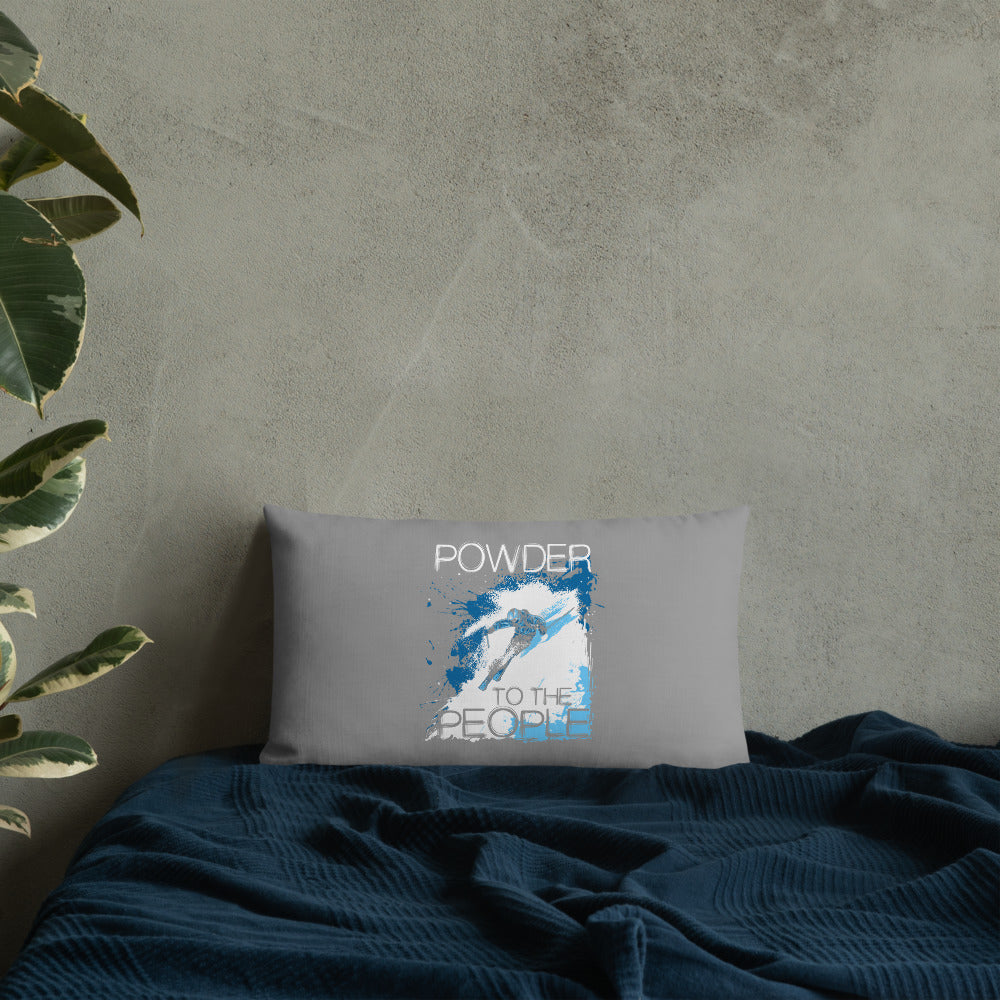 Powder To The People Grey Premium Pillow - Powderaddicts