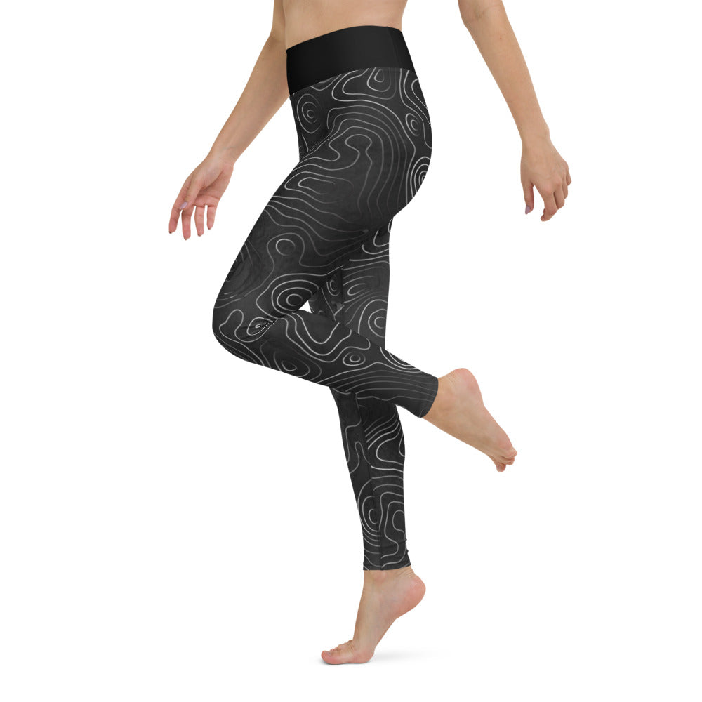 Topographic Yoga Leggings - Powderaddicts