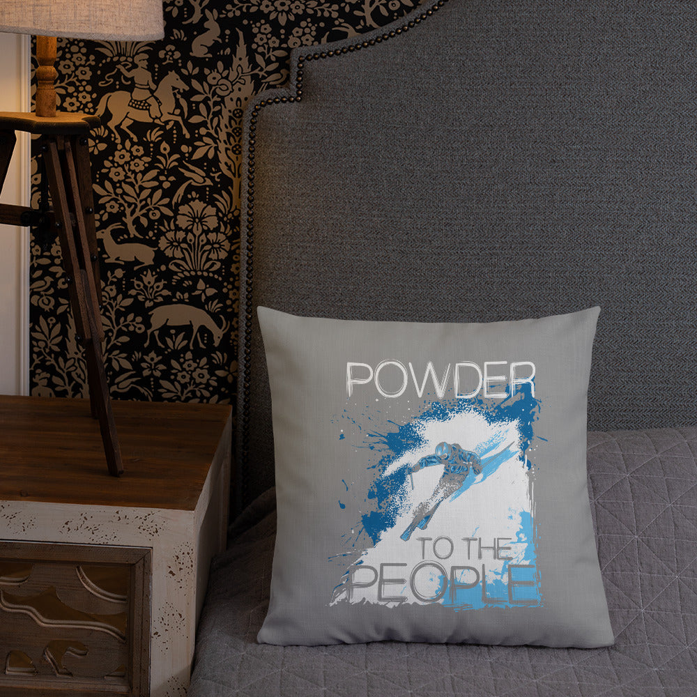 Powder To The People Grey Premium Pillow - Powderaddicts