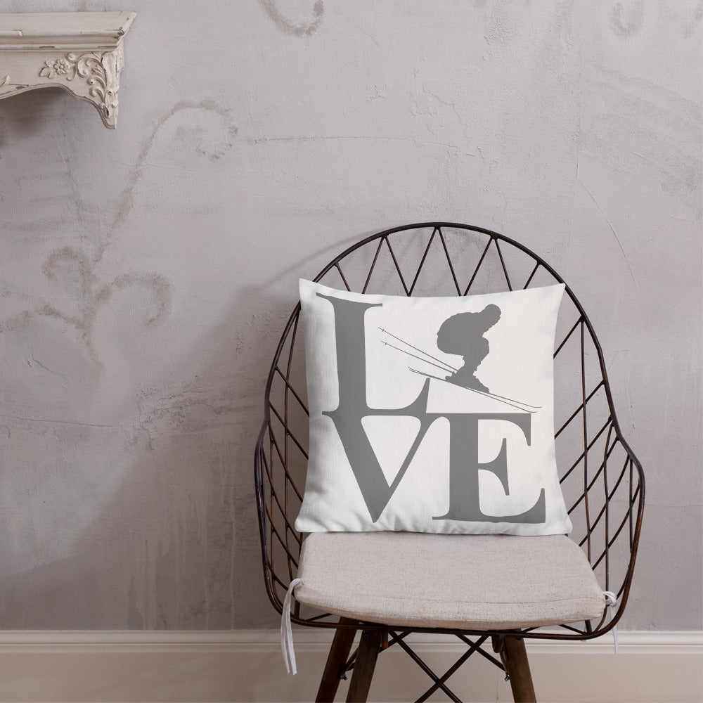Love Ski Premium Pillow - Powderaddicts