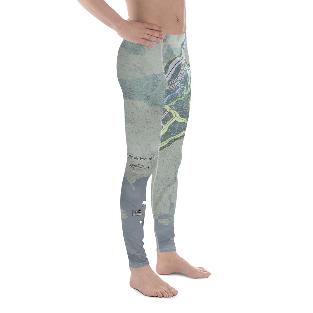 Mohawk Mountain, Connecticut Ski Trail Map Men's Base Layer Bottom - Powderaddicts