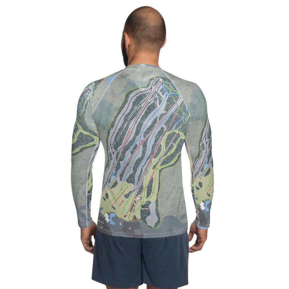 Mohawk Mountain, Connecticut Ski Trail Map Men's Base Layer Top - Powderaddicts