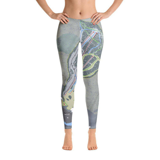 Mohawk Mountain, Connecticut Ski Trail Map Women's Base Layer Bottom - Powderaddicts