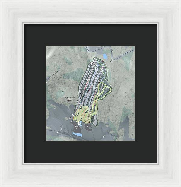 Mohawk Mountain Ski Trail Map - Framed Print - Powderaddicts