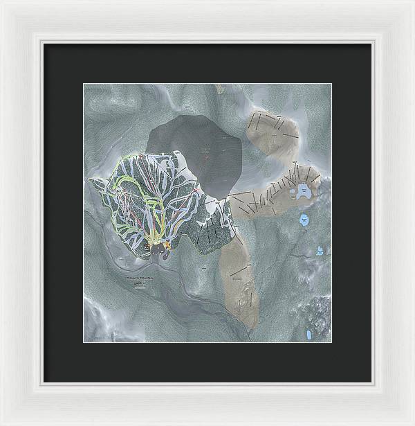 Monarch Mtn Ski Trail Map - Framed Print - Powderaddicts