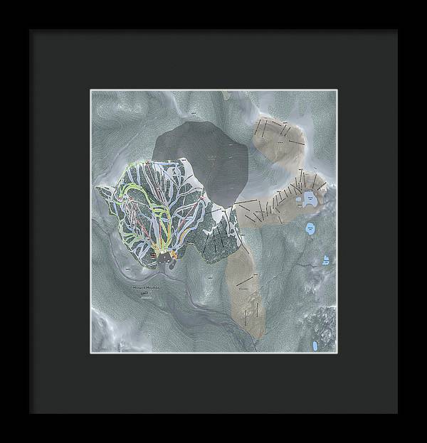 Monarch Mtn Ski Trail Map - Framed Print - Powderaddicts
