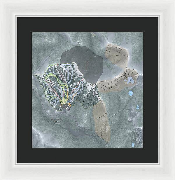 Monarch Mtn Ski Trail Map - Framed Print - Powderaddicts