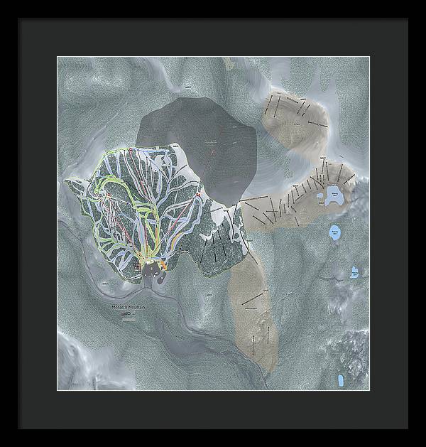Monarch Mtn Ski Trail Map - Framed Print - Powderaddicts