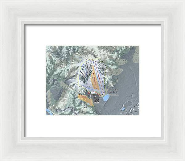 Mont Du Lac Ski Trail Map - Framed Print - Powderaddicts