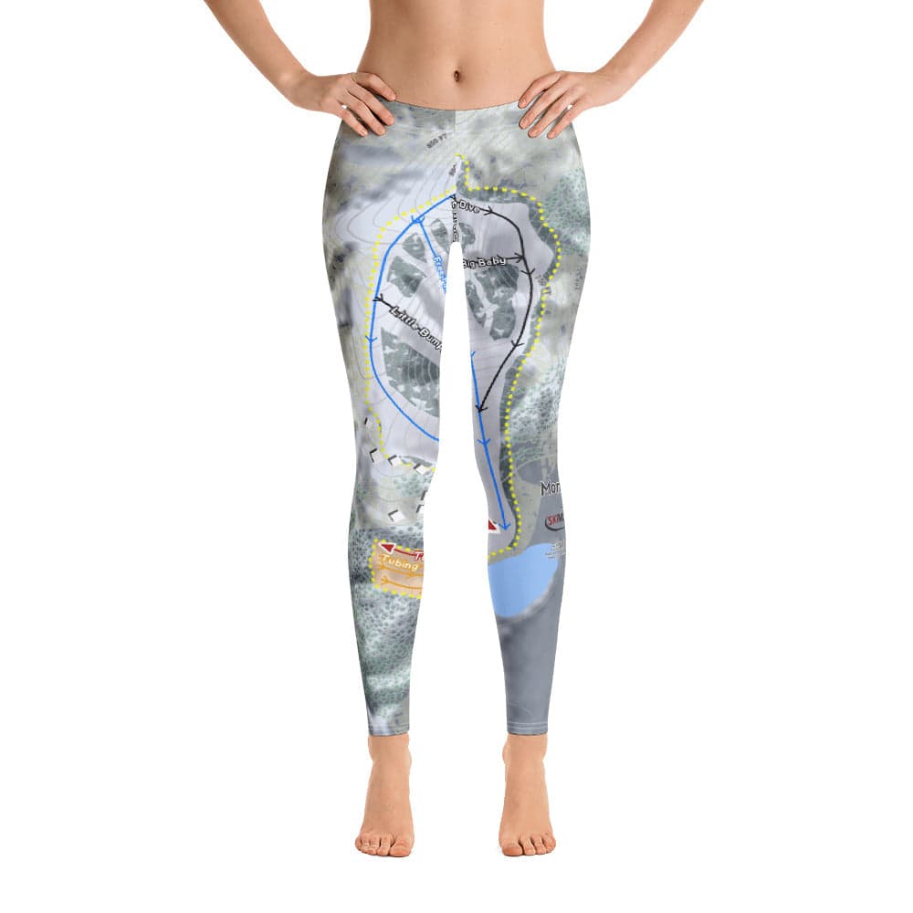 Mont Du Lac, Wisconsin Ski Trail Map Women's Base Layer Bottom - Powderaddicts