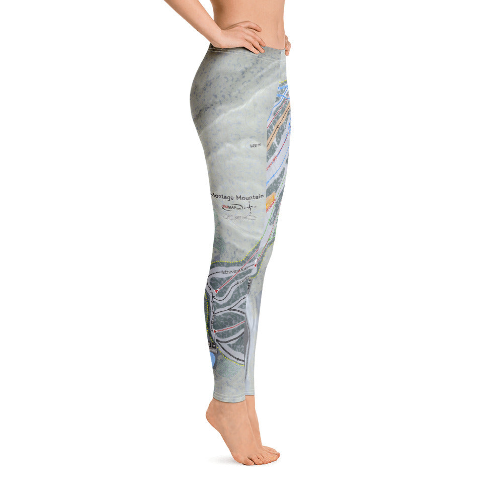 Montage Mountain, Pennsylvania Ski Trail Map Women's Base Layer Bottom - Powderaddicts