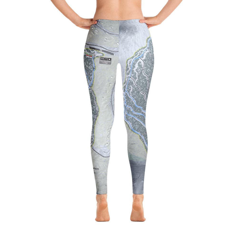 Moose Mountain, Alaska Ski Trail Map Women's Base Layer Bottom - Powderaddicts