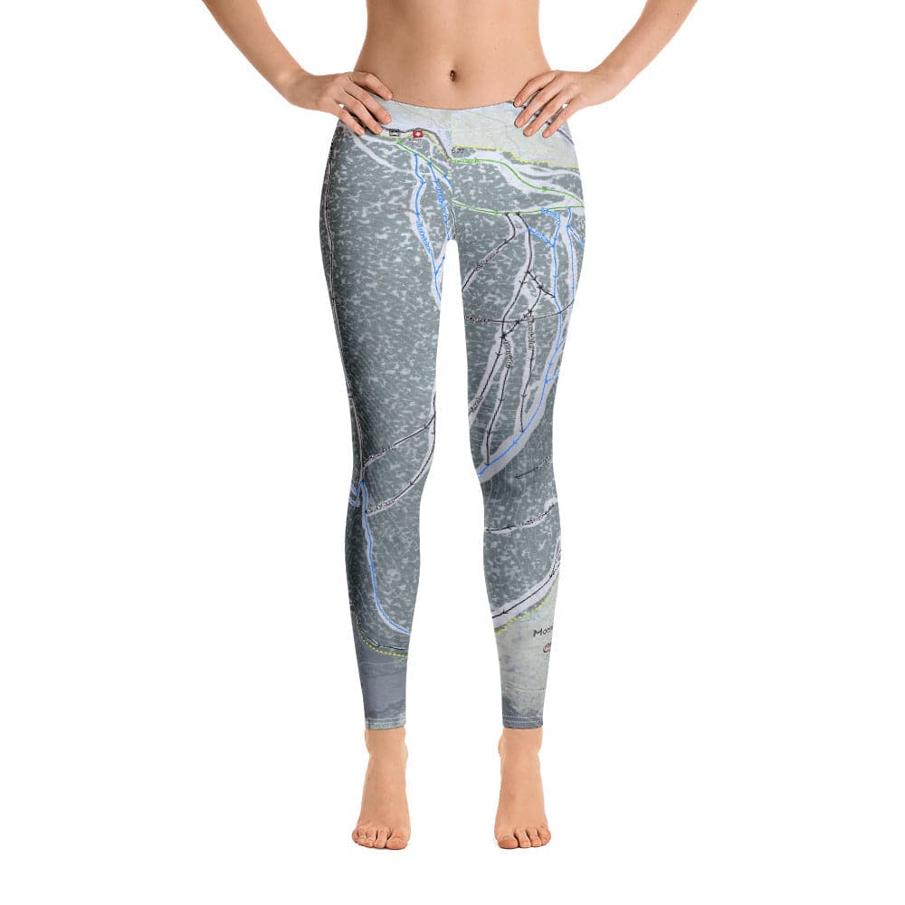 Moose Mountain, Alaska Ski Trail Map Women's Base Layer Bottom - Powderaddicts