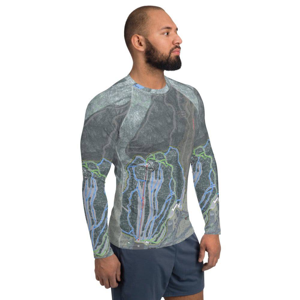Moosehead Mountain, Maine Ski Trail Map Men's Base Layer Top - Powderaddicts