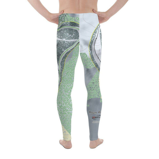 Mount Ashwabay, Wisconsin Ski Trail Map Men's Base Layer Bottom - Powderaddicts