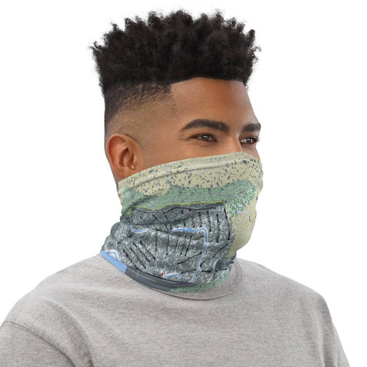 Mount Bohemia, Michigan Ski Trail Map Printed Neck Gaiter - Powderaddicts