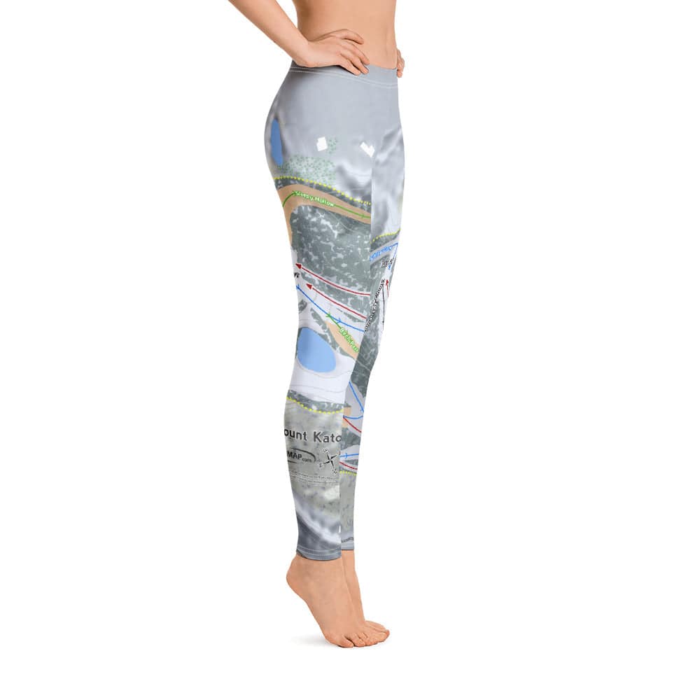 Mount Kato, Minnesota Ski Trail Map Women's Base Layer Bottom - Powderaddicts