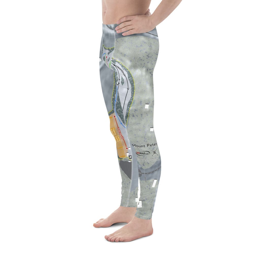 Mount Peter, New York Ski Trail Map Men's Base Layer Bottom - Powderaddicts