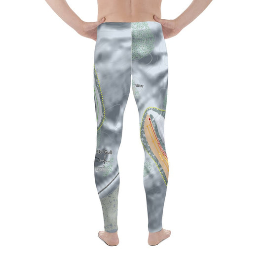 Mount Ski Gull, Minnesota Ski Trail Map Men's Base Layer Bottom - Powderaddicts