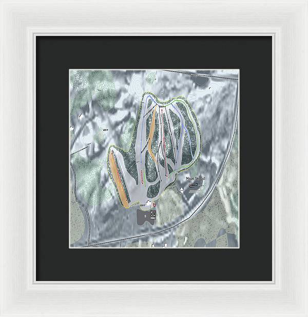Mount Ski Gull Ski Trail Map - Framed Print - Powderaddicts