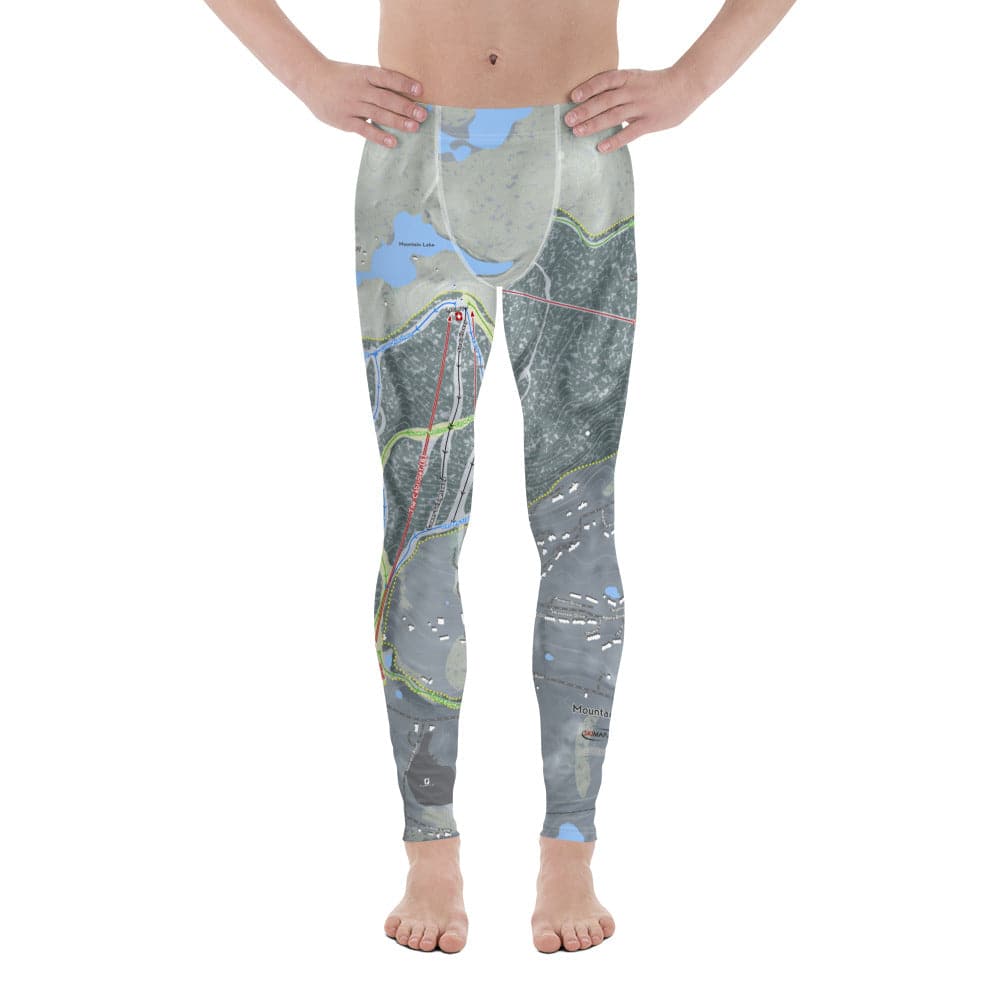 Mountain Creek, New Jersey Ski Trail Map Men's Base Layer Bottom - Powderaddicts