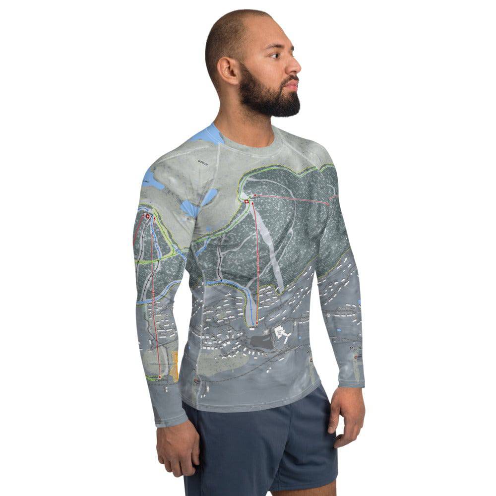 Mountain Creek, New Jersey Ski Trail Map Men's Base Layer Top - Powderaddicts